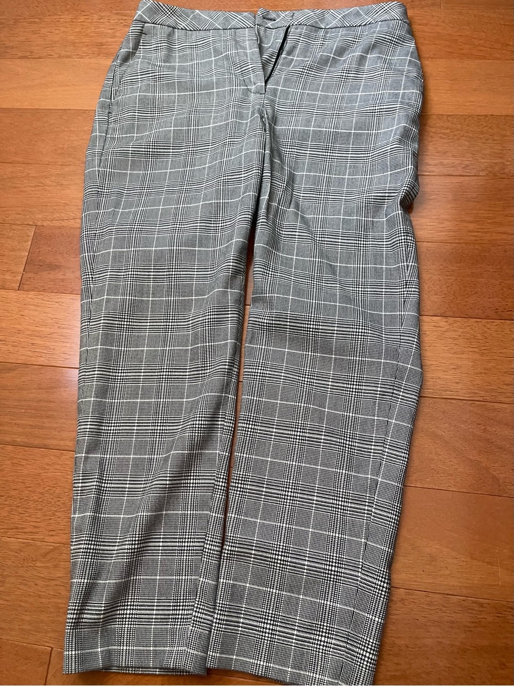 H&M Gray Plaid Trousers